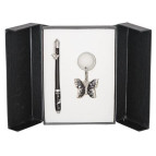 Ручки в наборе Langres Butterfly 1шт+брелок черний LS.122007-01