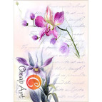 Декупажная карта-бумага 21*30см 45г/м 00859 Цветочное послание