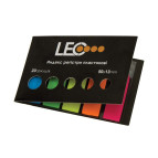 Стикеры-закладки пластиковые 5цв.*20л. LEO L1215