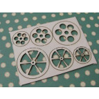 Чипборд (высечка) Albinos Колёсики 6шт АЛБ-000265