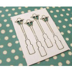 Чипборд (высечка) Albinos Фонарики маленькие 4шт 2см*8см АЛБ-000261