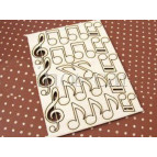 Чипборд (высечка) Albinos Нотки 20шт АЛБ-000238