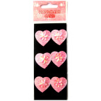 Украшения для скрапбукинга самоклеющиеся EnoGreeting Сердце с цветком 6шт. JS-000-09