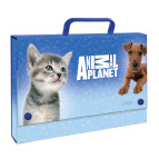 Портфель А4 StarPak Animal Planet картон пустой на кнопках 260399