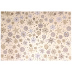 Бумага для скрапбукинга Heyda А4 300г/м2 9451823 Новогодние снежинки, Золотая