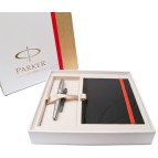 Ручка перьевая Parker 84612b Sonnet-08 + блокнот, набор