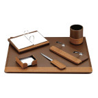 Настольный набор кожзам Optima Cabinet 6 предметов, коричневый O36471