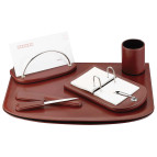 Настольный набор кожзам Optima Cabinet 5 предметов, коричневый O36473