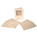 Набор заготовок для открыток А6 Heyda 220г/м 5шт Квадрат с конвертом, Кремовый