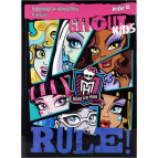 Картон цветной детский А4 для поделок Kite мод 256 Monster High Гофра MH14-256K