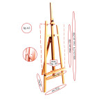 Мольберт №41н 55,5*174см максимальный размер холста 130см