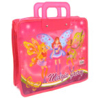 Портфель 29*34см пластик с накладными ручками Magic Fairy 7852