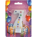 Свеча для торта Хобби SV-001-7p Цифра 7 розовая