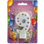 Свеча для торта Хобби SV-001-9b Цифра 9 голубая