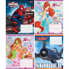 Тетрадь школьная А5+ 168*203мм 12л. 1 Вересня в косую линию, без дополнительной линии