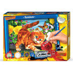 Раскраска по номерам на картоне DankoToys 32*23см KN-01-05 Котенок