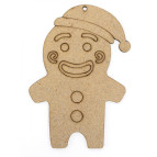 Заготовка для декорирования набор резных фигур 5шт (ДВП 3мм) Пряник 10*6,5см 4801116