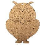 Заготовка для декорирования набор резных фигур 5шт (ДВП 3мм) Сова 10*8см 4801118