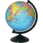Глобус настольный диаметр 26см ИПТ на пластиковой ножке, лакированный, Политический (укр)