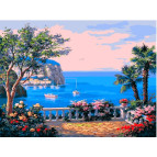 Картина раскраска по  номерам на холсте 40*50см Babylon VP013 Коста-дель-Соль