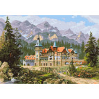 Картина раскраска по  номерам на холсте 40*50см Babylon VP149 Замок Спящей красавицы