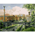 Картина раскраска по  номерам на холсте 40*50см Babylon VP369 Майдан Незалежности