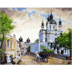 Картина раскраска по  номерам на холсте 40*50см Babylon VP370 Андреевский спуск