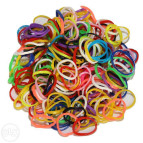 Резинки для плетения Rainbow Loom Bands 200шт. разноцветные 1216 +крючок