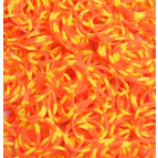 Резинки для плетения Rainbow Loom Bands 200шт. зебра Желто-оранжевый 8357 +крючок