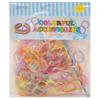 Резинки для плетения Rainbow Loom Bands 200шт. полупрозрачные микс Ассорти 1003 +крючок