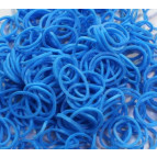 Резинки для плетения Rainbow Loom Bands 200шт. однотонные Синие 8353 + крючок