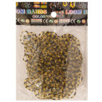 Резинки для плетения Rainbow Loom Bands 200шт. зебра полупрозрачные Желто-черный 1329 +крючок