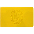 Блокнот записная книжка 7,2*13,5см горизонтальный 100л. Украинская символика, желтый