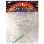 Резинки для плетения Rainbow Loom Bands 200шт. однотонные меняющие цвет Прозрачные 8379/8380/8381 +крючок