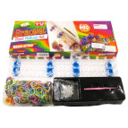 Набор для плетения резинками Rainbow Loom Bands 600шт. + станок, крючок, S-клипсы (стартовый набор)