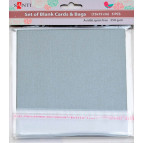 Набор заготовок для открыток 15*15 Santi 250г/м 5шт серебристые перламутровые 952248