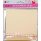 Набор заготовок для открыток 15*15 Santi 300г/м 5шт текстурированные кремовые 952234