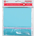 Набор заготовок для открыток 15*15 Santi 230г/м 5шт голубые 952280