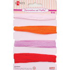 Набор ленточек из ткани Santi 4шт*2м, Рафия 952043