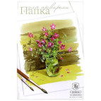 Бумага для акварели 24,5х37см 200г/м2 Гознак Папка 20л. холст 16G5530