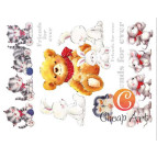 Декупажная карта-бумага 21*30см 45г/м 00804 Дружная компания