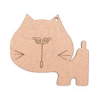 Заготовка для декорирования (ДВП 3мм) набор 5шт Котенок-2 7,5*8,3см 4801206