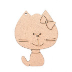 Заготовка для декорирования (ДВП 3мм) набор 5шт Котенок-3 8,8*6,8см 4801207