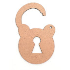 Заготовка для декорирования (ДВП 3мм) набор 5шт Замочек 9,5*6,2см 4801217