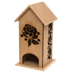 Заготовка МДФ Чайный домик Цветочный орнамент 12,5*12,5*24,5см GPТ50073048