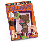 Набор для творчества DankoToys DT VK-01-06 вышивка крестиком по номерам Мишка