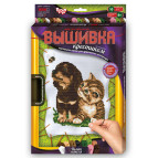 Набор для творчества DankoToys DT VK-02-03 вышивка крестиком по номерам с рамкой 21*31см Полет шмеля
