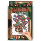 Набор для творчества DankoToys DT VK-02-01 вышивка крестиком по номерам с рамкой 21*31см Мишка