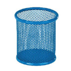 Стакан для ручек Металл Сетка №2 Голубой Д80мм