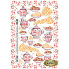 Декупажная карта-бумага 29,5*42см Vintage Design Чай с лимоном Е-094